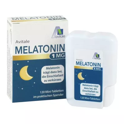 MELATONIN 1 mg mini tablets in dispenser, 120 pcs MELATONIN 1 mg mini tablets in dispenser, 120 pcs