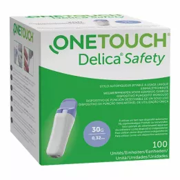ONE TOUCH Delica Safety Disposable lancing device 30 G, 100 pcs