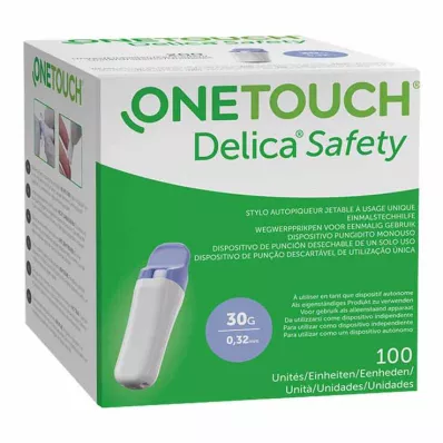 ONE TOUCH Delica Safety Disposable lancing device 30 G, 100 pcs ONE TOUCH Delica Safety Disposable lancing device 30 G, 100 pcs