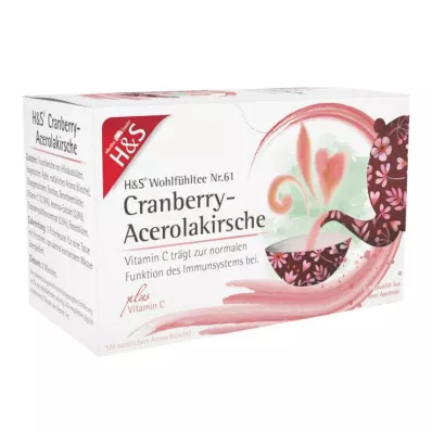 H&S Cranberry-Acerola Cherry with Vitamin C Fbtl., 20X2.8 g H&S Cranberry-Acerola Cherry with Vitamin C Fbtl., 20X2.8 g
