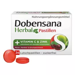 DOBENSANA Herbal Cherry Paste Vit.C &amp; Zinc Pastil., 36 pcs