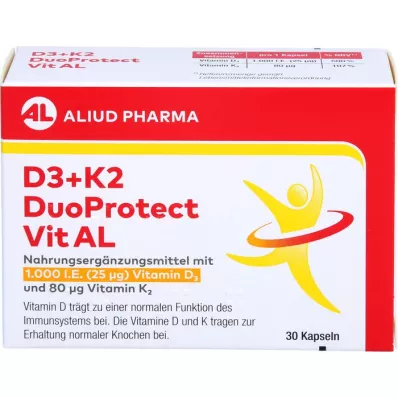 D3+K2 DuoProtect Vit AL 1000 I.E./80 µg Capsules, 30 pcs