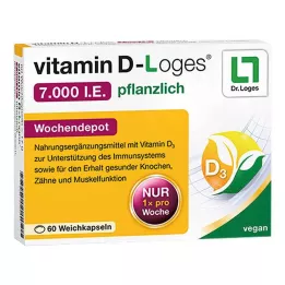 VITAMIN D-LOGES 7,000 I.U. herbal weekly depot, 60 pcs