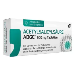 ACETYLSALICYLSÄURE ADGC 500 mg tablets, 30 pcs