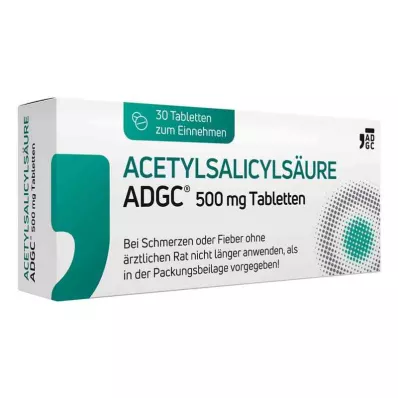 ACETYLSALICYLSÄURE ADGC 500 mg tablets, 30 pcs ACETYLSALICYLSÄURE ADGC 500 mg tablets, 30 pcs