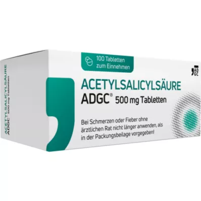 ACETYLSALICYLSÄURE ADGC 500 mg tablets, 100 pc