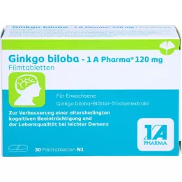 GINKGO BILOBA-1A Pharma 120 mg Film-Coated Tablets, 30 Capsules