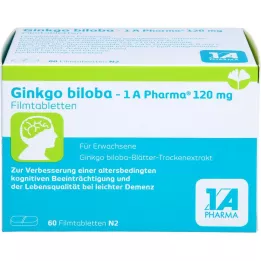 GINKGO BILOBA-1A Pharma 120 mg Film-Coated Tablets, 60 Capsules