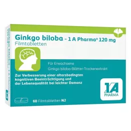 GINKGO BILOBA-1A Pharma 120 mg Film-Coated Tablets, 60 Capsules