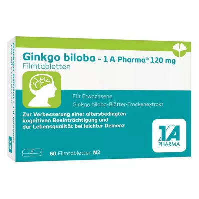 GINKGO BILOBA-1A Pharma 120 mg Film-Coated Tablets, 60 Capsules