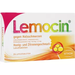 LEMOCIN against sore throat Honey-u.Zitroneng.Lut., 24 pcs