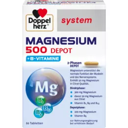 DOPPELHERZ Magnesium 500 Depot system tablets, 60 pcs