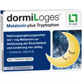 DORMILOGES Melatonin plus tryptophan film-coated tablets, 30 pcs
