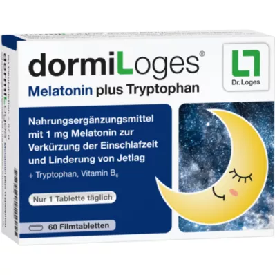 DORMILOGES Melatonin plus tryptophan film-coated tablets, 60 pcs