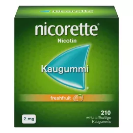 NICORETTE 2 mg freshfruit chewing gum, 210 pcs