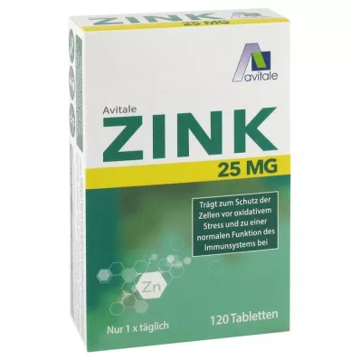 Zinc 25 mg tablets, 120 pcs
