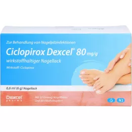 CICLOPIROX Dexcel 80 mg/g active ingredient nail varnish, 6.6 ml