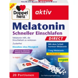 DOPPELHERZ Melatonin Direct Faster Sleep, 20 Capsules