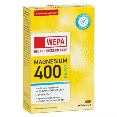 WEPA Magnesium 400 DEPOT+B6 tablets, 60 pcs