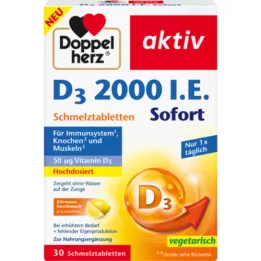 DOPPELHERZ D3 2000 I.E. instant melting tablets, 30 pcs