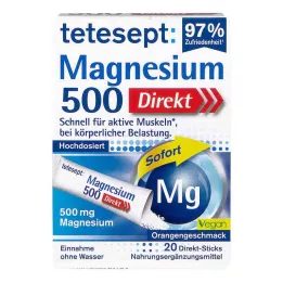TETESEPT Magnesium 500 Direct Sticks, 20 pcs