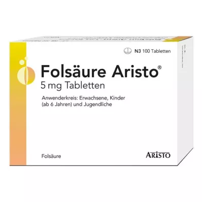 FOLSÄURE ARISTO 5 mg tablets, 100 pc