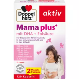 DOPPELHERZ Mum plus with DHA+folic acid capsules, 120 pcs