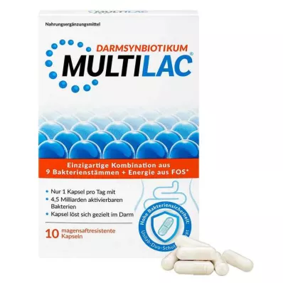 MULTILAC Intestinal Synbiotic enteric capsules, 10 pcs MULTILAC Intestinal Synbiotic enteric capsules, 10 pcs