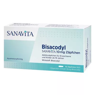 BISACODYL SANAVITA 10 mg suppository, 10 pcs