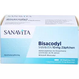 BISACODYL SANAVITA 10 mg suppository, 30 pcs