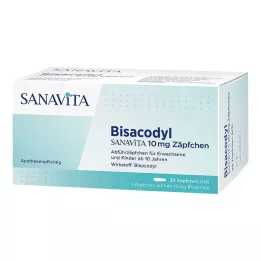 BISACODYL SANAVITA 10 mg suppository, 30 pcs