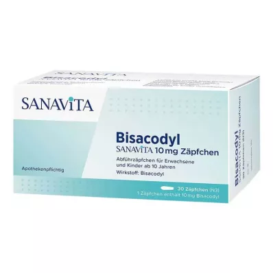 BISACODYL SANAVITA 10 mg suppository, 30 pcs BISACODYL SANAVITA 10 mg suppository, 30 pcs