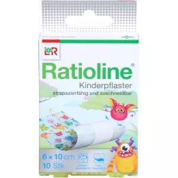 RATIOLINE Childrens plaster, cuttable 6 cmx1 m, 10 pcs