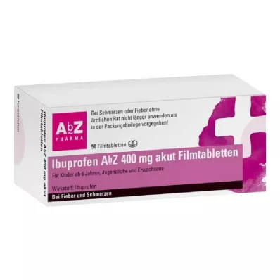 IBUPROFEN AbZ 400 mg acute film-coated tablets, 50 pcs IBUPROFEN AbZ 400 mg acute film-coated tablets, 50 pcs