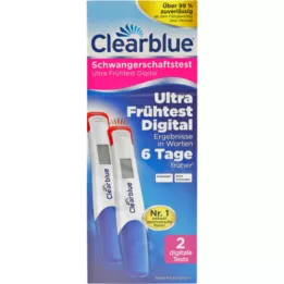 CLEARBLUE Pregnancy Test Ultra Early Test Digital, 2 pcs