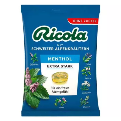 Ricola sugar-free bag of menthol extra strong candies, 75 g Ricola sugar-free bag of menthol extra strong candies, 75 g