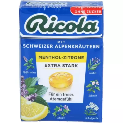 RICOLA o.Z.Box Menthol Lemon Extra Strong Candies, 50 g