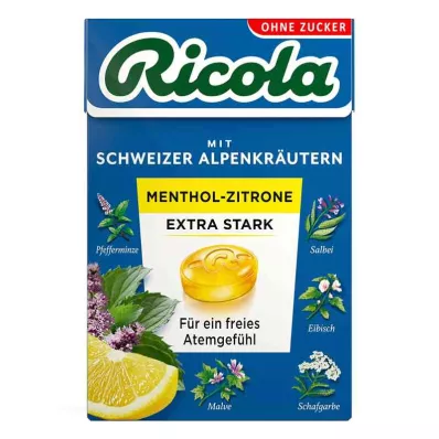 RICOLA o.Z.Box Menthol Lemon Extra Strong Candies, 50 g