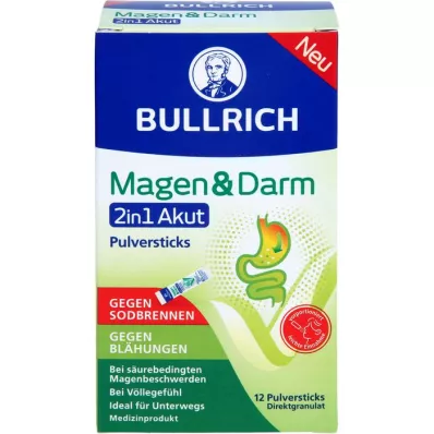 BULLRICH Stomach &amp; Intestine 2in1 Acute Powder Sticks, 12 pcs