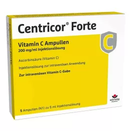 CENTRICOR Forte Vitamin C Amp. 200 mg/ml Inj. solution, 5X5 ml