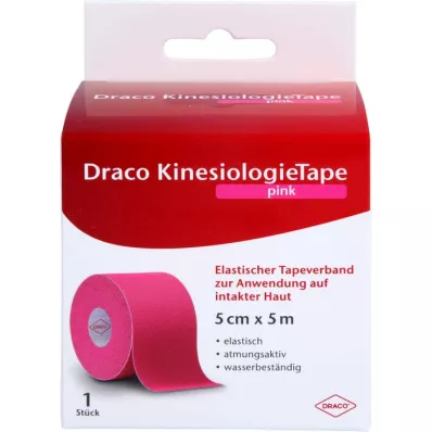 DRACO KINESIOLOGIETAPE 5 cmx5 m pink, 1 pc