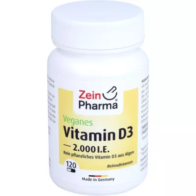 VITAMIN D3 2000 I.E. vegan capsules, 120 pcs