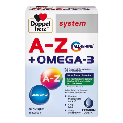 Doppelherz A-Z + Omega-3 all-in-one system capsules, 60 pieces