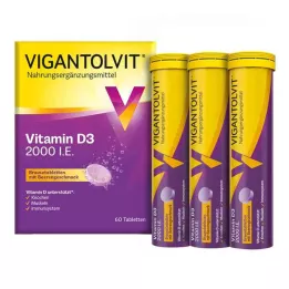 VIGANTOLVIT 2000 I.U. vitamin D3 effervescent tablets, 60 pcs