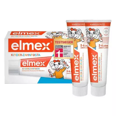 ELMEX Childrens Toothpaste 2-6 years Duo Pack, 2X50 ml