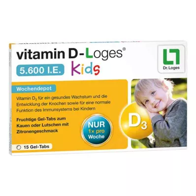 VITAMIN D-LOGES 5,600 I.E. Kids Chewable Tablets, 15 pcs