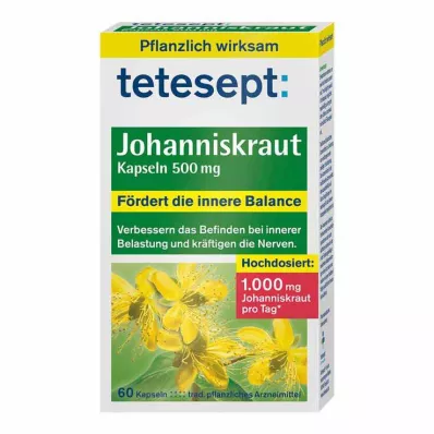 Tetesept St. Johns wort 500 mg capsules, 60 pcs