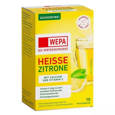 WEPA hot lemon+vit.C+calcium sugar-free powder, 10X10 g WEPA hot lemon+vit.C+calcium sugar-free powder, 10X10 g