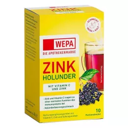 WEPA Zinc Elder+Vit.C+Zinc sugar-free powder, 10X10 g