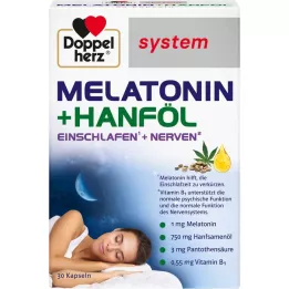 DOPPELHERZ Melatonin+hemp oil system capsules, 30 pcs